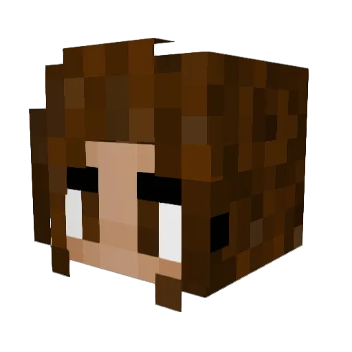 Kloverlie Minecraft avatar head, 3D render
