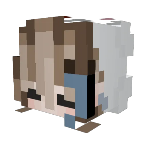 Klowdee Minecraft avatar head, 3D render