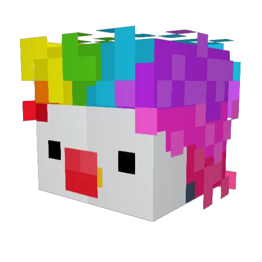 Klownicus Minecraft avatar head, 3D render
