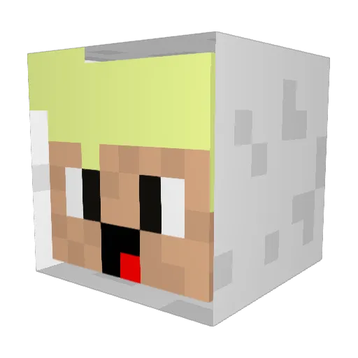 Klu1 Minecraft avatar head, 3D render