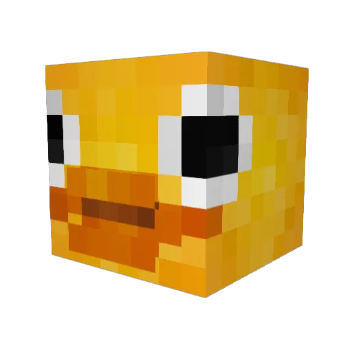 Klubbi Minecraft avatar head, 3D render