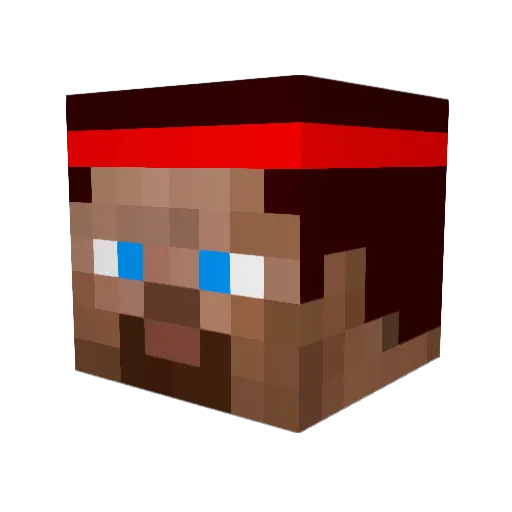 KluchaMO Minecraft avatar head, 3D render