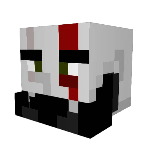 Kludex Minecraft avatar head, 3D render