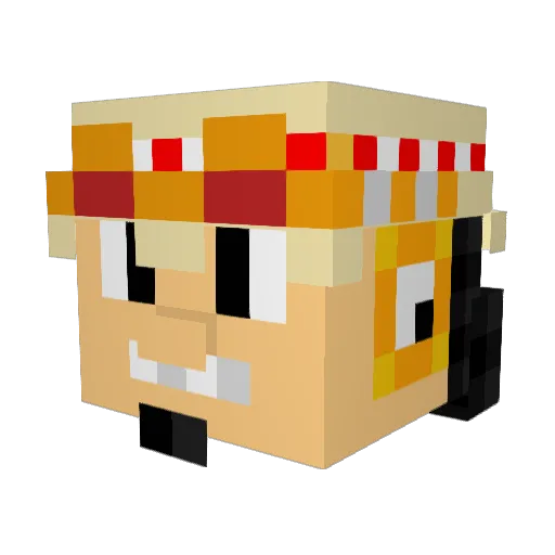 Klugor180 Minecraft avatar head, 3D render