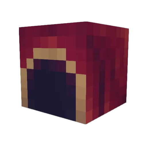 Klumag Minecraft avatar head, 3D render