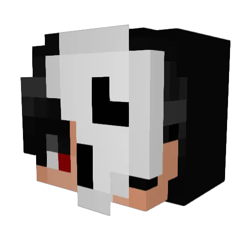 Klumsay Minecraft avatar head, 3D render