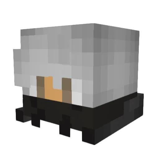 Klupeki Minecraft avatar head, 3D render