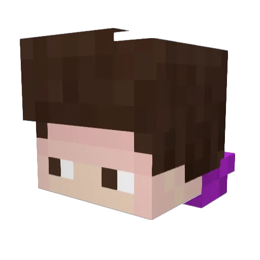 Klupsiii Minecraft avatar head, 3D render