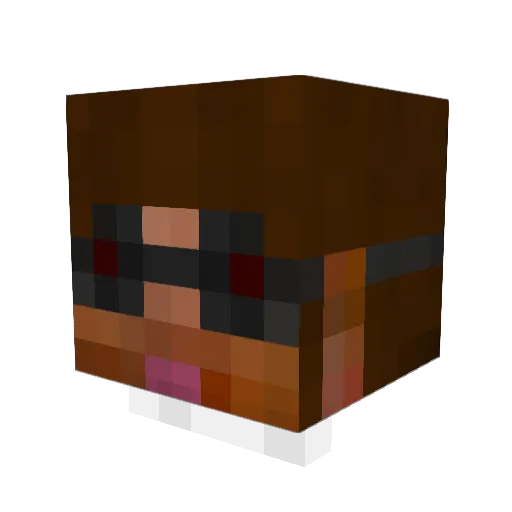 Klurtle Minecraft avatar head, 3D render