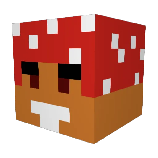 Klutz_ Minecraft avatar head, 3D render