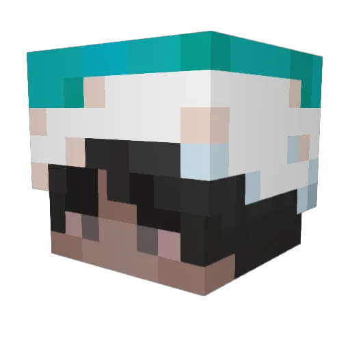 Klyos Minecraft avatar head, 3D render