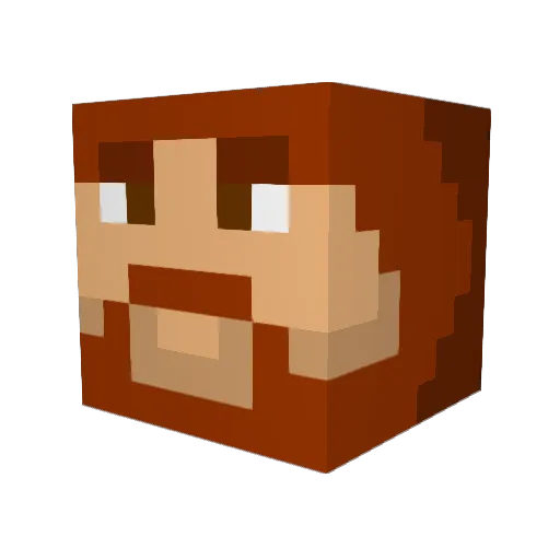 Klyshest Minecraft avatar head, 3D render