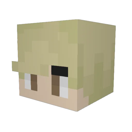 Klyve Minecraft avatar head, 3D render