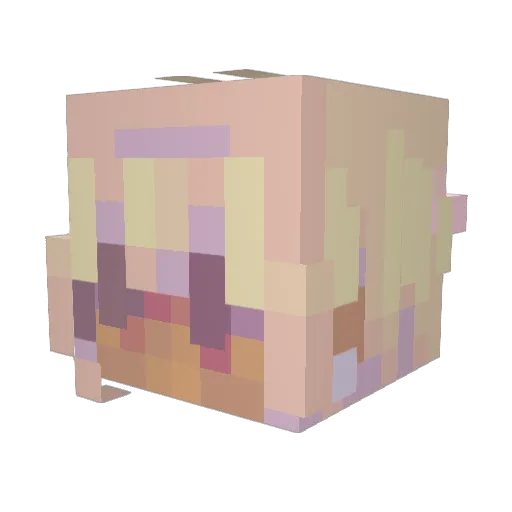 Kmakz Minecraft avatar head, 3D render