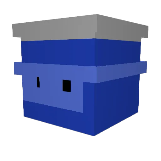 KmartGlock Minecraft avatar head, 3D render