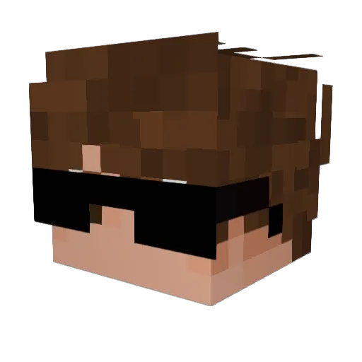 Kmdjr Minecraft avatar head, 3D render