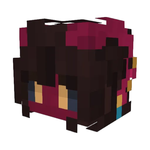 Kmiii Minecraft avatar head, 3D render