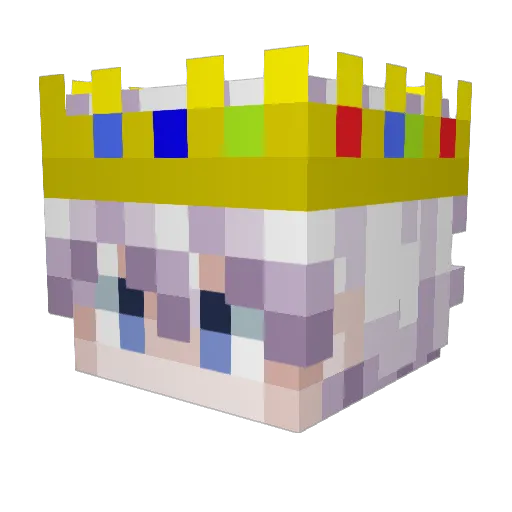 Kminster Minecraft avatar head, 3D render