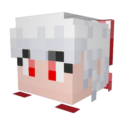 Kmokotan Minecraft avatar head, 3D render