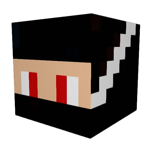 Kmongo Minecraft avatar head, 3D render