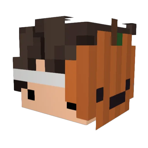 Kmr4h Minecraft avatar head, 3D render