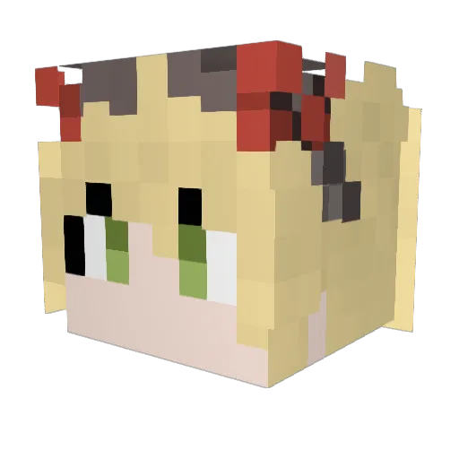 Kms_HippsterChan Minecraft avatar head, 3D render