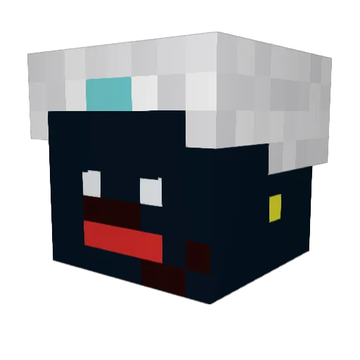 Kmychu Minecraft avatar head, 3D render