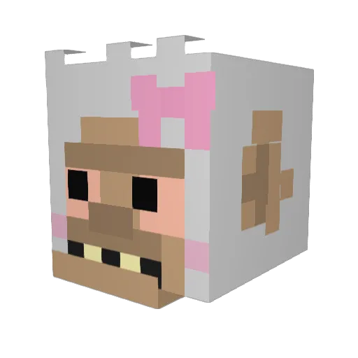Kn0Xz Minecraft avatar head, 3D render
