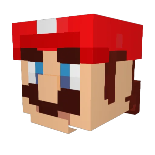 Kn0b1 Minecraft avatar head, 3D render
