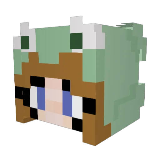 Kn0chentrocken Minecraft avatar head, 3D render