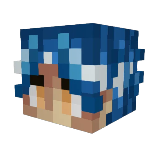 Kn1ghtstxr Minecraft avatar head, 3D render