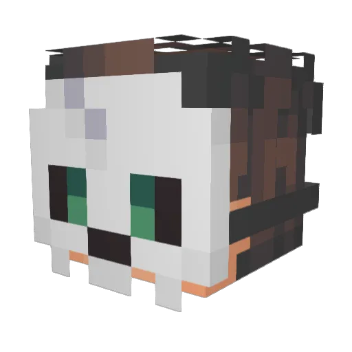 Kn1xel Minecraft avatar head, 3D render