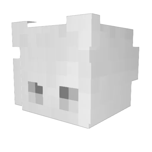 Kn Minecraft avatar head, 3D render