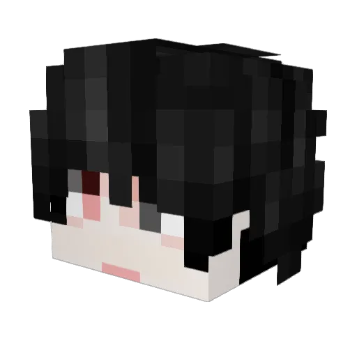 Kna1b Minecraft avatar head, 3D render