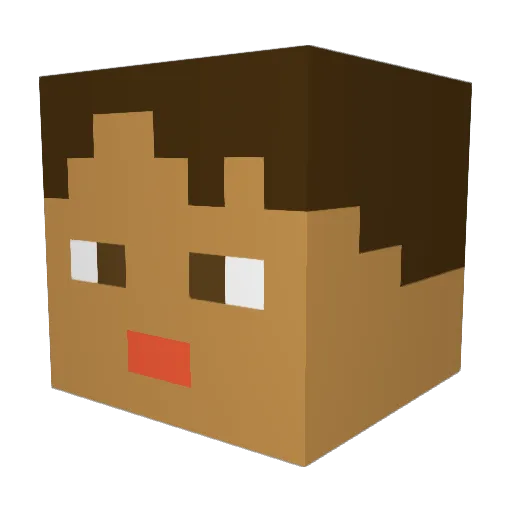 KnaagdierNL Minecraft avatar head, 3D render