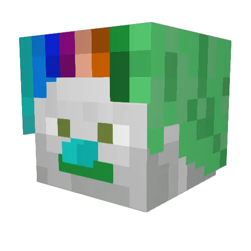 Knaalli Minecraft avatar head, 3D render