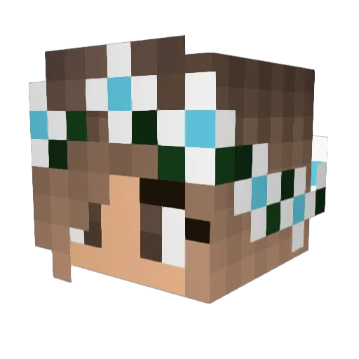 Knabbel18x Minecraft avatar head, 3D render
