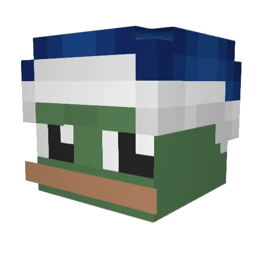 Knackiii Minecraft avatar head, 3D render