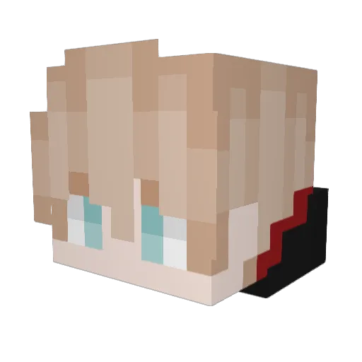 Knallerchen Minecraft avatar head, 3D render