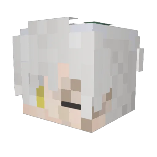 Knaout Minecraft avatar head, 3D render