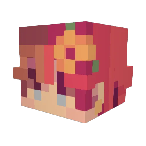 Knaseevee Minecraft avatar head, 3D render