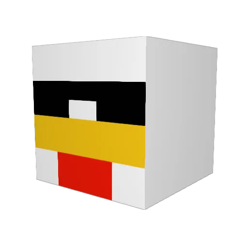 Knatte02 Minecraft avatar head, 3D render