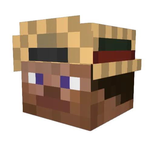 Knatz Minecraft avatar head, 3D render