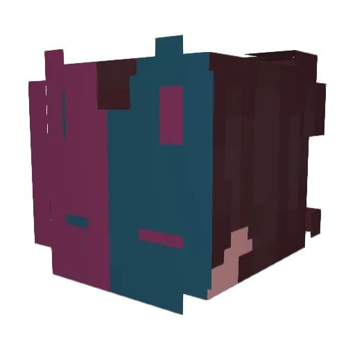 Knawie Minecraft avatar head, 3D render