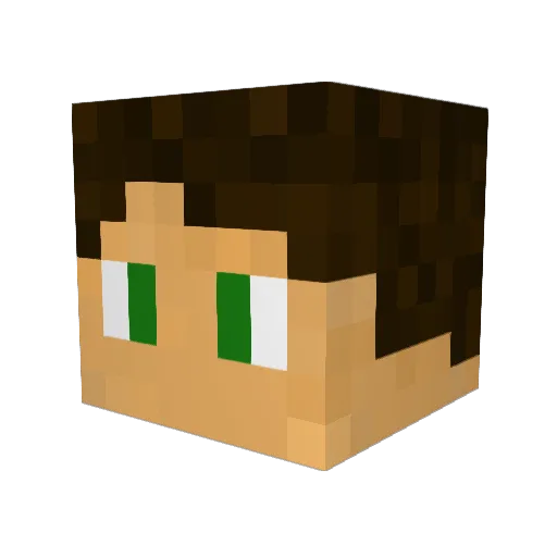 Knaxvinnie Minecraft avatar head, 3D render