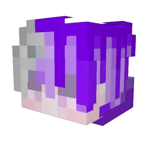 Kndralr Minecraft avatar head, 3D render