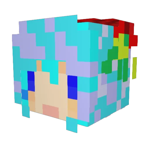 Kndy_666 Minecraft avatar head, 3D render