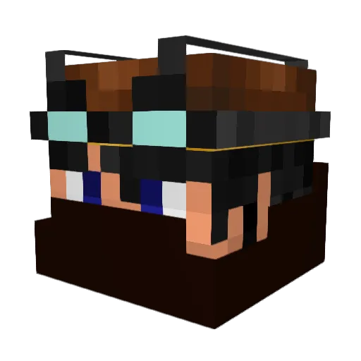 Kneb0s Minecraft avatar head, 3D render