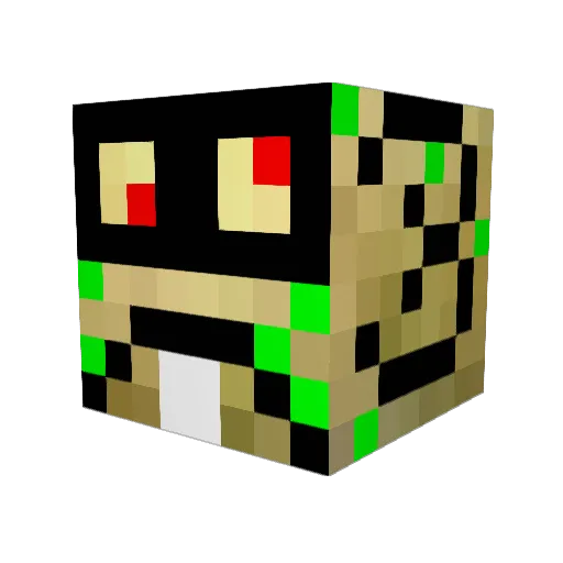Knechtelbert Minecraft avatar head, 3D render