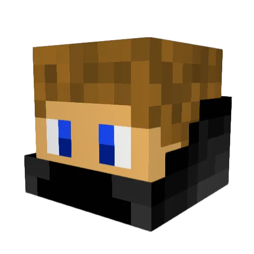 Knechtussaurus Minecraft avatar head, 3D render